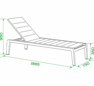 Шезлонг OUTDOOR Борнео 0