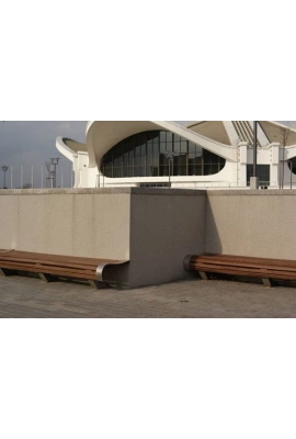 Скамейки из нашего материала на площади Государственного Флага