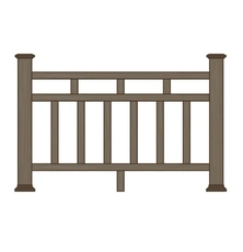 Ограждения из ДПК для террасы Грид купить в Минске