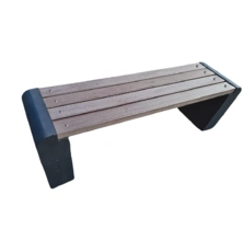 Скамья без спинки с покрытием из лавочного бруса ДПК Комфорт 40х90