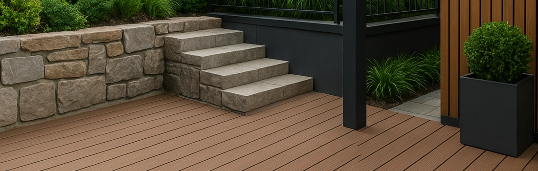 Как сочетать ДПК с камнем, металлом и зеленью: примеры гармоничных решений